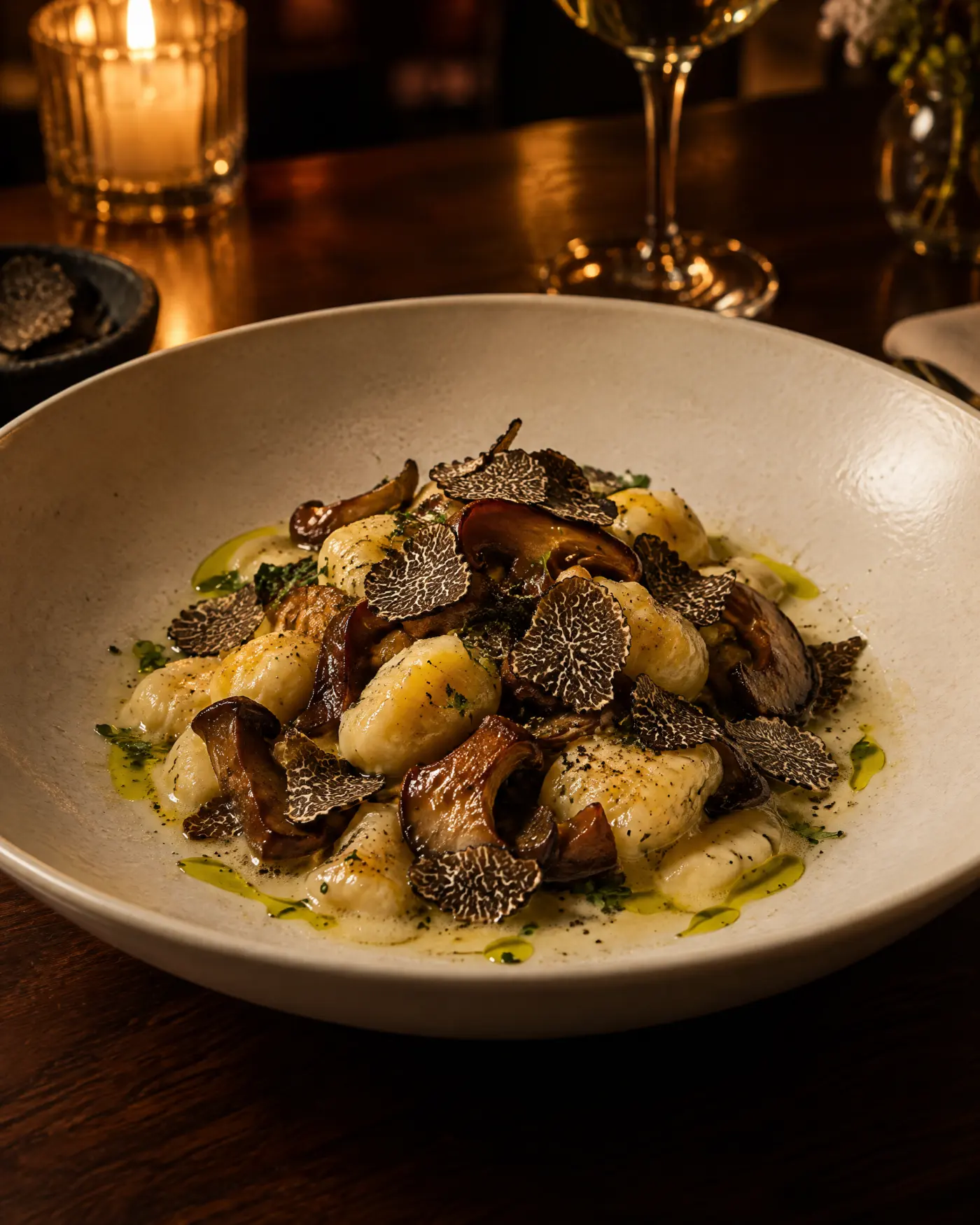 Gnocchi mit Trüffel und Steinpilzen